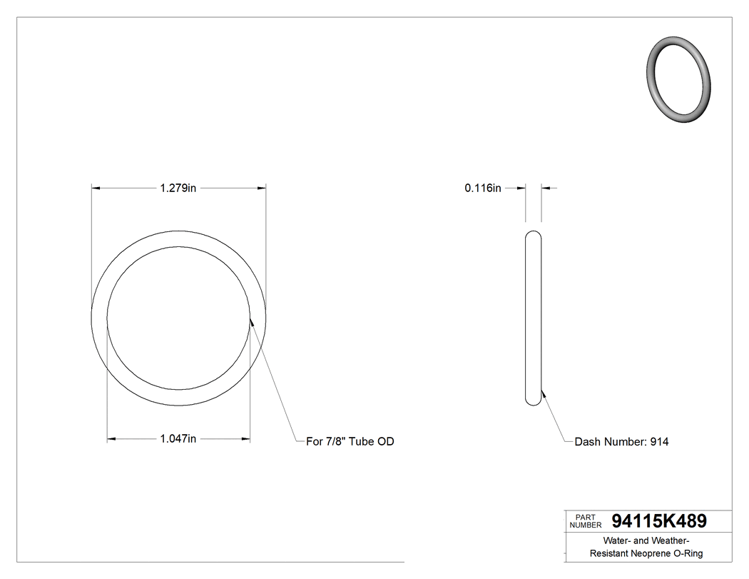Technical drawing - 94115K489